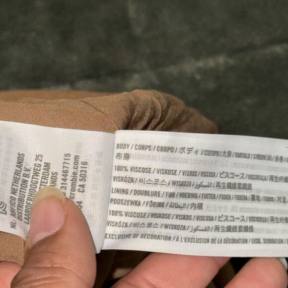 Abercrombie & Fitch Wrap Skirt Women's Medium Tan Black Animal Print Side Zip - Picture 3 of 7